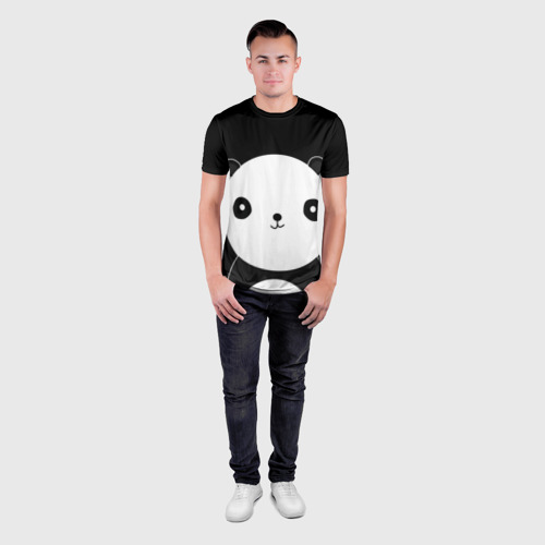 Мужская футболка 3D Slim Панда, цвет 3D печать - фото 4