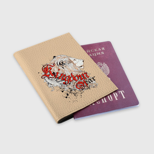 Обложка для паспорта матовая кожа Королевство, цвет черный - фото 3