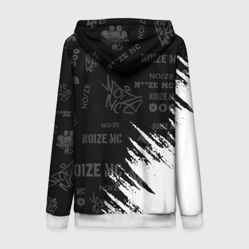 Женская толстовка 3D на молнии с принтом Noize MC, вид сзади #1