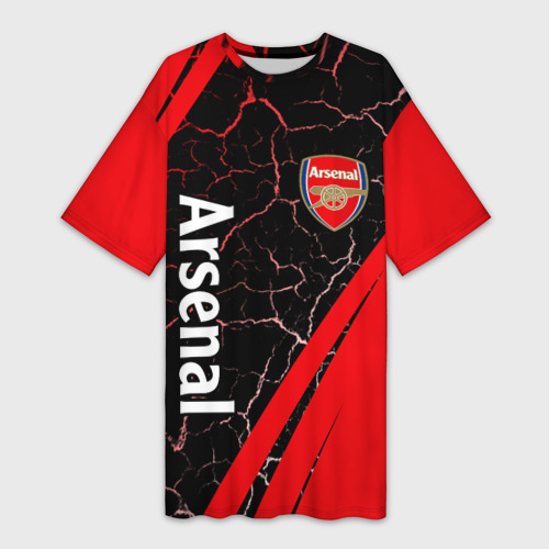 Платье-футболка 3D Arsenal Арсенал, цвет 3D печать