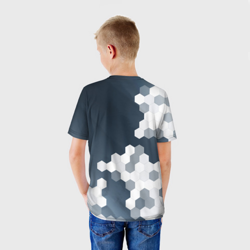 Детская футболка 3D с принтом EVE ONLINE / ИВ ОНЛАЙН, вид сзади #2
