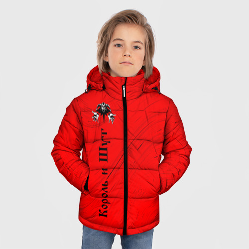 Зимняя куртка для мальчиков 3D с принтом КОРОЛЬ И ШУТ, фото на моделе #1