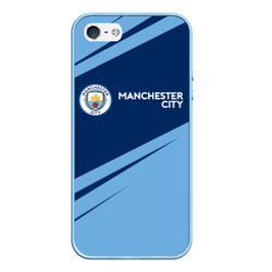 Чехол для iPhone 5/5S матовый Manchester city Манчестер Сити