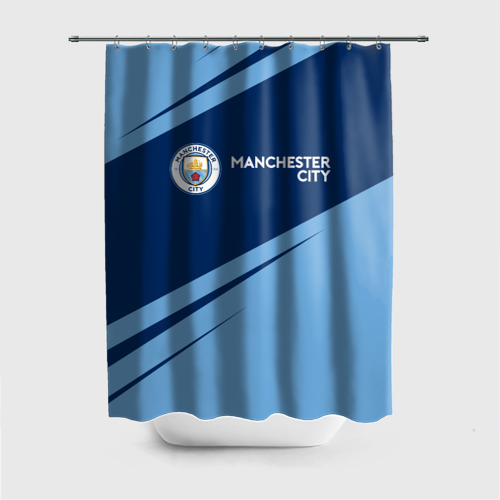 Штора 3D для ванной Manchester city Манчестер Сити