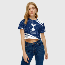 Женская футболка Crop-top 3D Tottenham Hotspur Тоттенхэм - фото 2