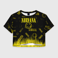 Женская футболка Crop-top 3D Nirvana