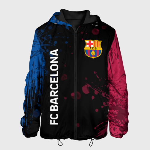 Мужская куртка 3D с принтом FC Barcelona, вид спереди #2