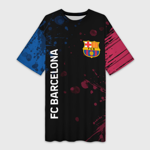 Платье-футболка 3D FC Barcelona, цвет 3D печать