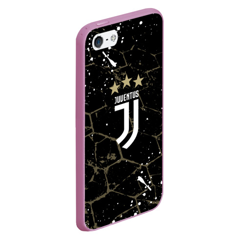 Чехол для iPhone 5/5S матовый JUVENTUS., цвет розовый - фото 3