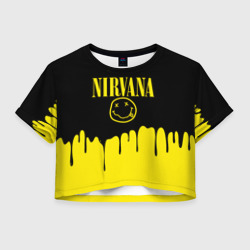 Женская футболка Crop-top 3D Nirvana