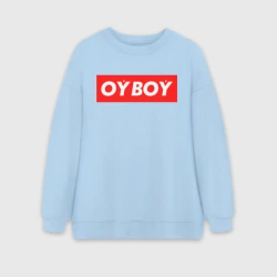Женский свитшот oversize без начеса хлопок Oyboy