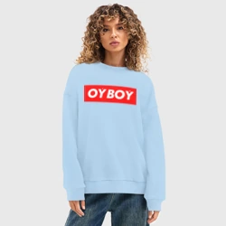 Женский свитшот oversize без начеса хлопок Oyboy - фото 2