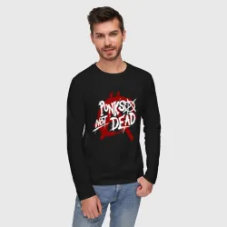 Мужской лонгслив хлопок Punks not dead - фото 2