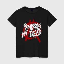 Женская футболка хлопок Punks not dead