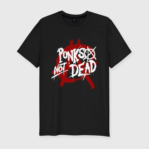Мужская футболка хлопок Slim Punks not dead