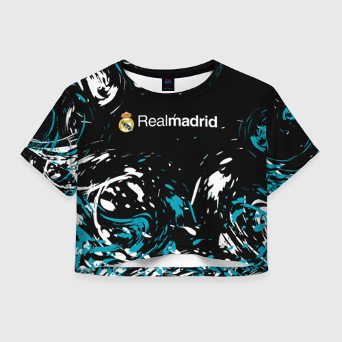 Женская футболка Crop-top 3D REAL MADRID.