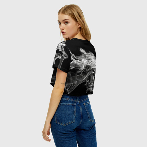 Женская футболка Crop-top 3D Led Zeppelin., цвет 3D печать - фото 5