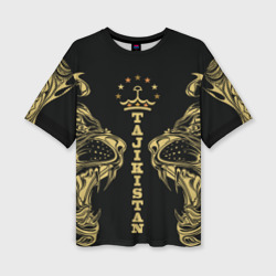 Таджикистан - золотые львы – Женская футболка oversize 3D с принтом купить со скидкой в -50%