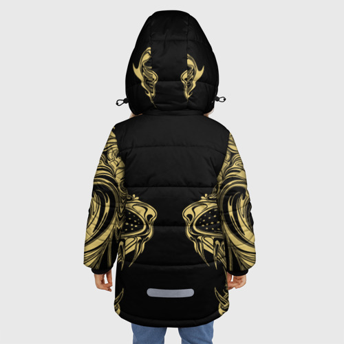 Зимняя куртка для девочек 3D Узбекистан, цвет черный - фото 4