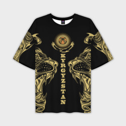 Киргизия - золотые львы – Мужская футболка oversize 3D с принтом купить со скидкой в -50%