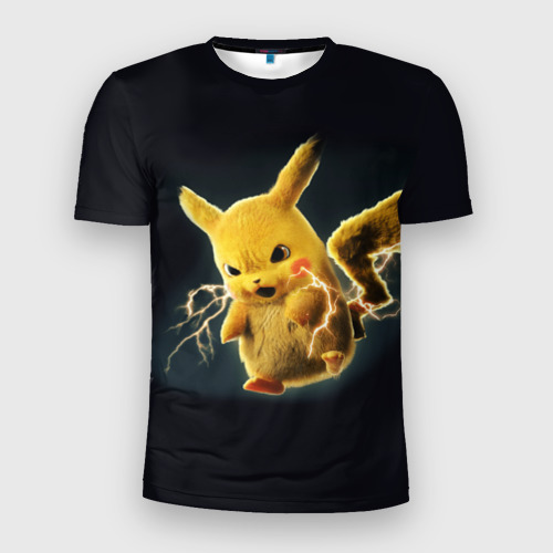 Мужская футболка 3D Slim Pikachu Pika Pika, цвет 3D печать