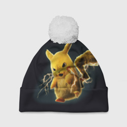 Шапка 3D c помпоном Pikachu Pika Pika