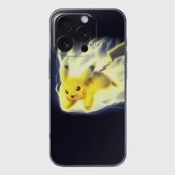 Чехол для iPhone 16 Pro Max силиконовый с защитой камеры Pikachu Pika Pika