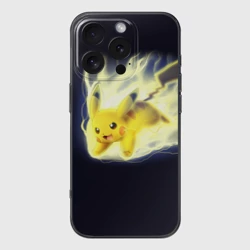 Чехол для iPhone 16 Pro силиконовый с защитой камеры Pikachu Pika Pika