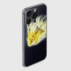 Чехол для iPhone 16 Pro Max силиконовый с защитой камеры Pikachu Pika Pika - фото 2