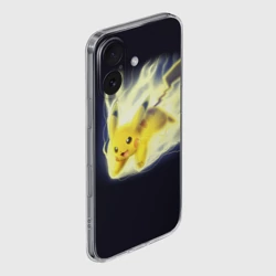 Чехол для iPhone 16 силиконовый с защитой камеры Pikachu Pika Pika - фото 2