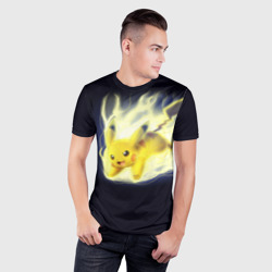 Мужская футболка 3D Slim Pikachu Pika Pika - фото 2
