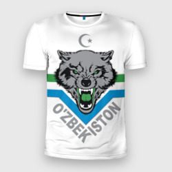 Узбекистан - агрессивный волк – Мужская футболка 3D Slim с принтом купить со скидкой в -9%