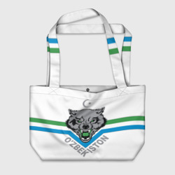 Узбекистан - агрессивный волк – Пляжная сумка 3D с принтом купить