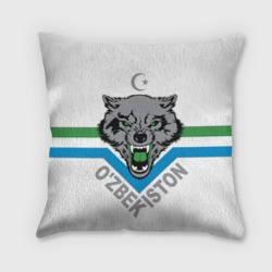 Узбекистан - агрессивный волк – Подушка 3D с принтом купить