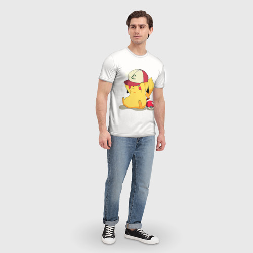 Мужская футболка 3D Pikachu Pika Pika - фото 5