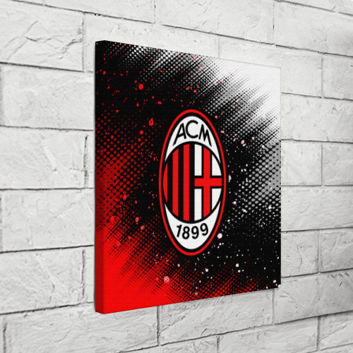Холст квадратный AC Milan Милан, цвет 3D печать - фото 3
