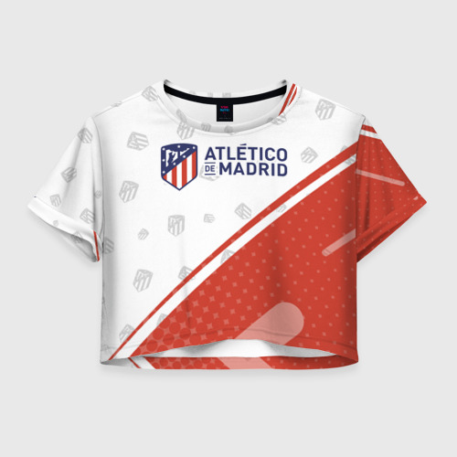 Женская футболка Crop-top 3D ATLETICO MADRID / Атлетико, цвет 3D печать