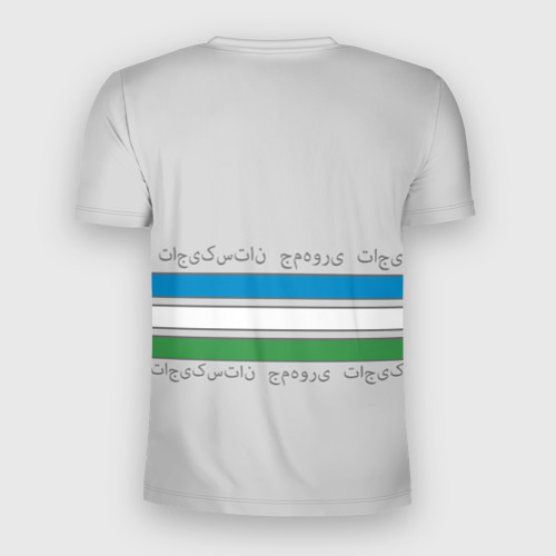 Мужская футболка 3D Slim Узбекистан суровый лев, цвет 3D печать - фото 2