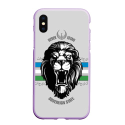 Узбекистан - суровый лев – Чехол для iPhone XS Max матовый с принтом купить