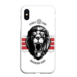 Киргизия - суровый лев – Чехол для iPhone XS Max матовый с принтом купить