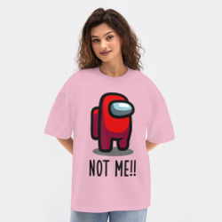 Женская футболка Oversize хлопок texturе Among Us, Not Me! - фото 2