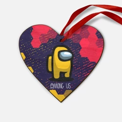 Деревянная игрушка Сердце Among Us Амонг АС