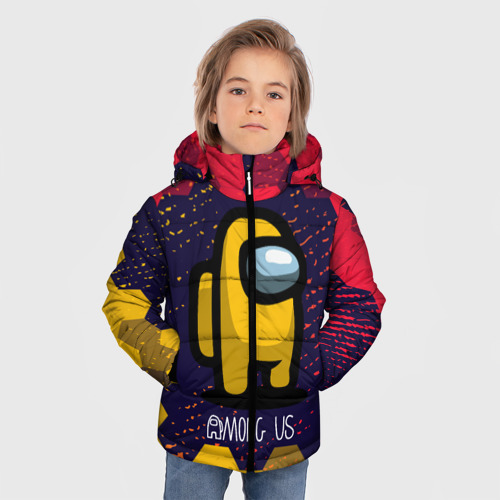 Зимняя куртка для мальчиков 3D Among Us Амонг АС, цвет светло-серый - фото 3