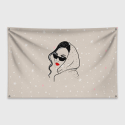 Флаг-баннер Модная девушка в очках