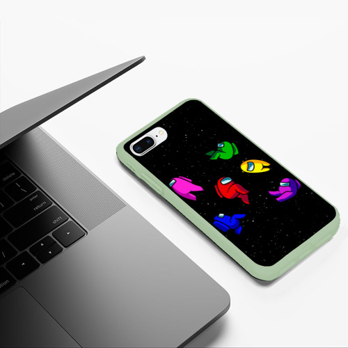 Чехол для iPhone 7Plus/8 Plus матовый Among Us, цвет салатовый - фото 5