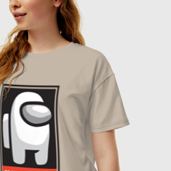 Женская футболка хлопок Oversize Among Us - фото 2