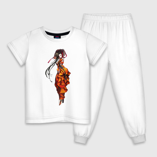 Детская пижама хлопок Geisha 1-8, цвет белый
