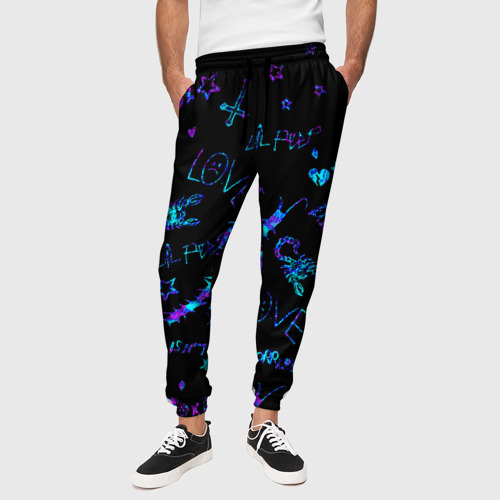 Мужские брюки 3D LIL Peep Лил Пип, цвет 3D печать - фото 4