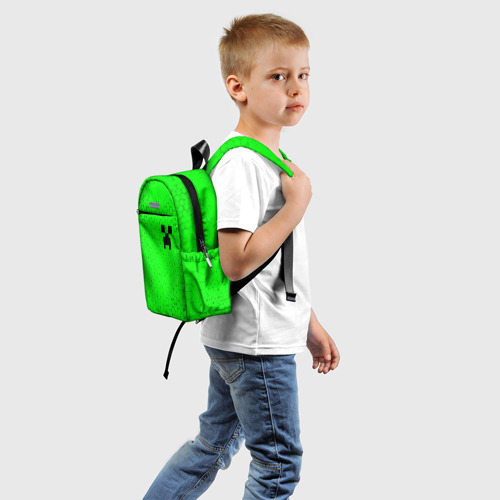 Детский рюкзак 3D с принтом MINECRAFT / МАЙНКРАФТ, вид сзади #1
