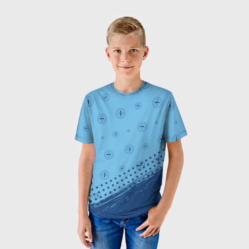 Детская футболка 3D с принтом SSC NAPOLI / Наполи, фото на моделе #1